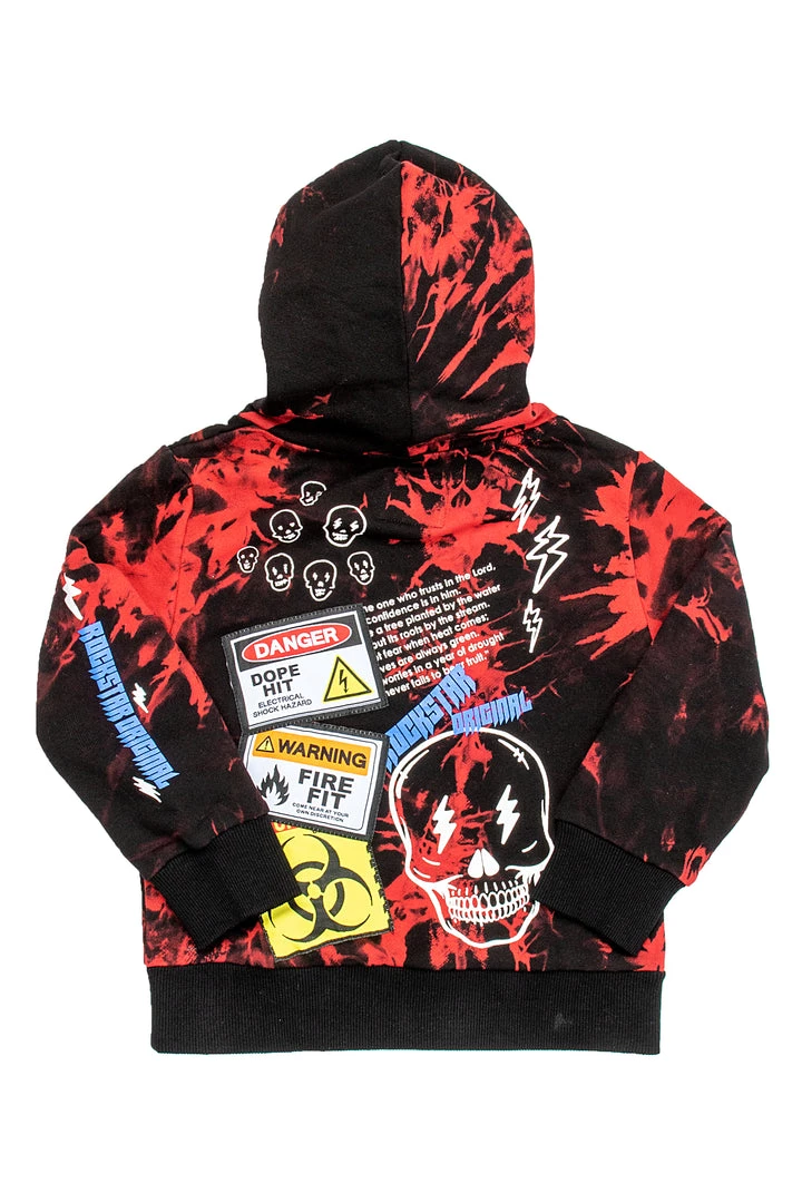 BOYS HOODIES & SWEATSHIRTS KIDS SNOH HOODIE-BLACK/RED 3 BOYS HOODIES & SWEATSHIRTS KIDS SNOH HOODIE-BLACK/RED