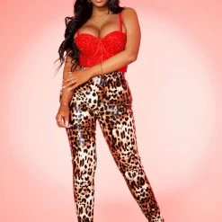 WOMENS PANTS COURTNEY PANT-LEOPARD Best Seller 10 WOMENS PANTS COURTNEY PANT-LEOPARD Best Seller