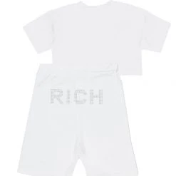 WOMENS ACTIVE SHORT SETS RICH BITCH BIKE SHORT SET-WHITE 5 WOMENS ACTIVE SHORT SETS RICH BITCH BIKE SHORT SET-WHITE