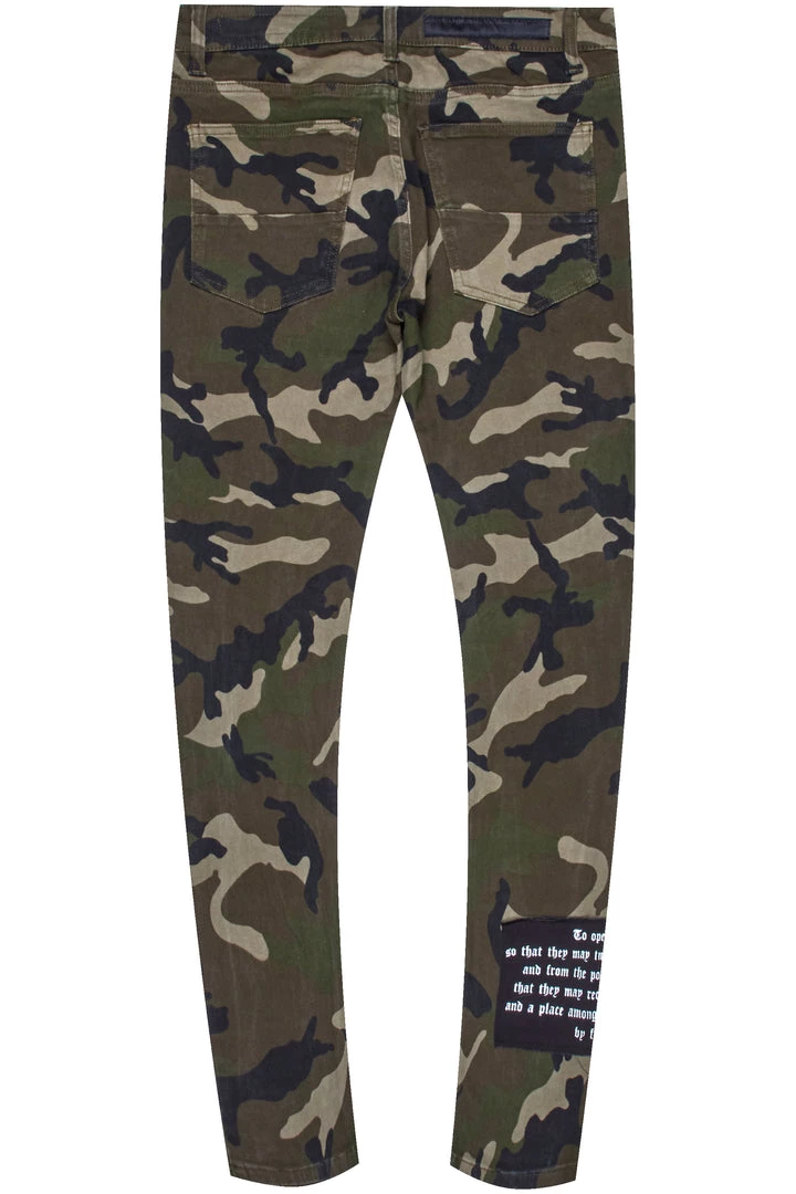 MENS JEANS Denim RIDGE PRINTED JEAN- GREEN 3 MENS JEANS Denim RIDGE PRINTED JEAN- GREEN