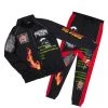 MENS TRACK SETS RIDGE ZIPPER JACKET TRACK SET-BLACK