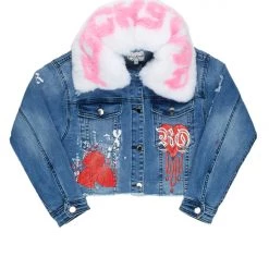 WOMENS JACKETS Best Seller ROSE DENIM JACKET-MED. WASH