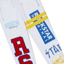 MENS TRACK SETS ROVER T-SHIRT/PANT SET- WHITE