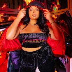 WOMENS TRACK SETS CHANTAL-C MATCHING PANT SET-BLACK