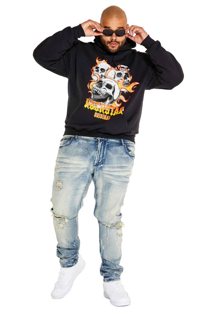 MENS HOODIES & SWEATSHIRTS ANTHONY PRINTED HOODIE-BLACK Tops 1 MENS HOODIES & SWEATSHIRTS ANTHONY PRINTED HOODIE-BLACK Tops