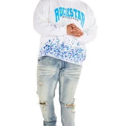 MENS HOODIES & SWEATSHIRTS POLLOCK HOODIE-WHITE Tops