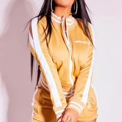 WOMENS SHORT SETS GIGI SHORT SET - TAN/WHITE