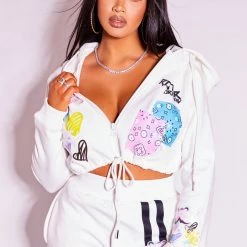 WOMENS TRACK SETS LESSIE TRACKSET-WHITE 9 WOMENS TRACK SETS LESSIE TRACKSET-WHITE