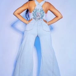 WOMENS ROMPERS & JUMPSUITS DONNA FLARE OVERALL-LIGHT WASH Best Seller 9 WOMENS ROMPERS & JUMPSUITS DONNA FLARE OVERALL-LIGHT WASH Best Seller