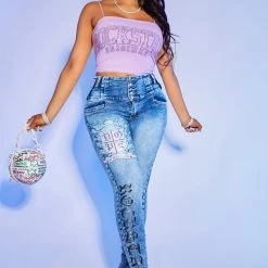 WOMENS JEANS Best Seller TAMARA SKINNY JEAN-MED. WASH