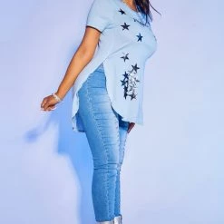 WOMENS TEES Best Seller JAVIN TEE-BLUE 7 WOMENS TEES Best Seller JAVIN TEE-BLUE