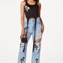 WOMENS TOPS Mallory Black Tank Best Seller