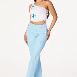 WOMENS TOPS Blaire White One Shoulder Tank Best Seller