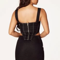 WOMENS DRESSES JORDAN DENIM SET-BLACK Best Seller