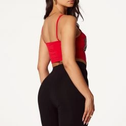 WOMENS TOPS Pepper Red Bandana Hem Tank Best Seller