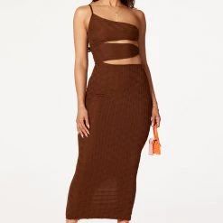 WOMENS DRESSES Adaline Brown Maxi Dress