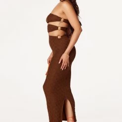 WOMENS DRESSES Adaline Brown Maxi Dress