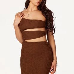 WOMENS DRESSES Adaline Brown Maxi Dress