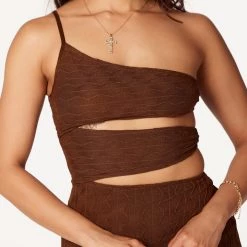 WOMENS DRESSES Adaline Brown Maxi Dress