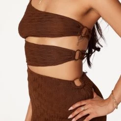 WOMENS DRESSES Adaline Brown Maxi Dress