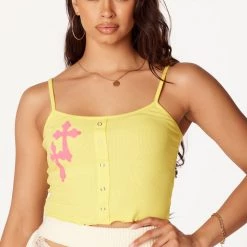 WOMENS TOPS Jianna Yellow Tank Top Best Seller