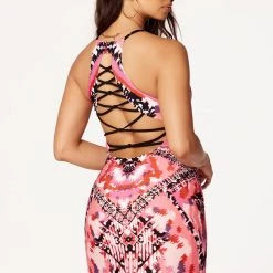 WOMENS DRESSES Nayeli Fuchsia Printed Maxi Dress