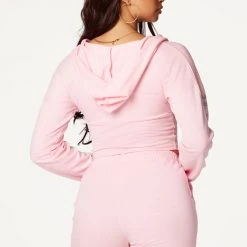 WOMENS SHORT SETS Sydney Pink Lace Up Short Set