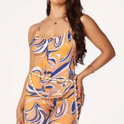 WOMENS ROMPERS & JUMPSUITS Kamilla Orange Printed Jumpsuit Best Seller