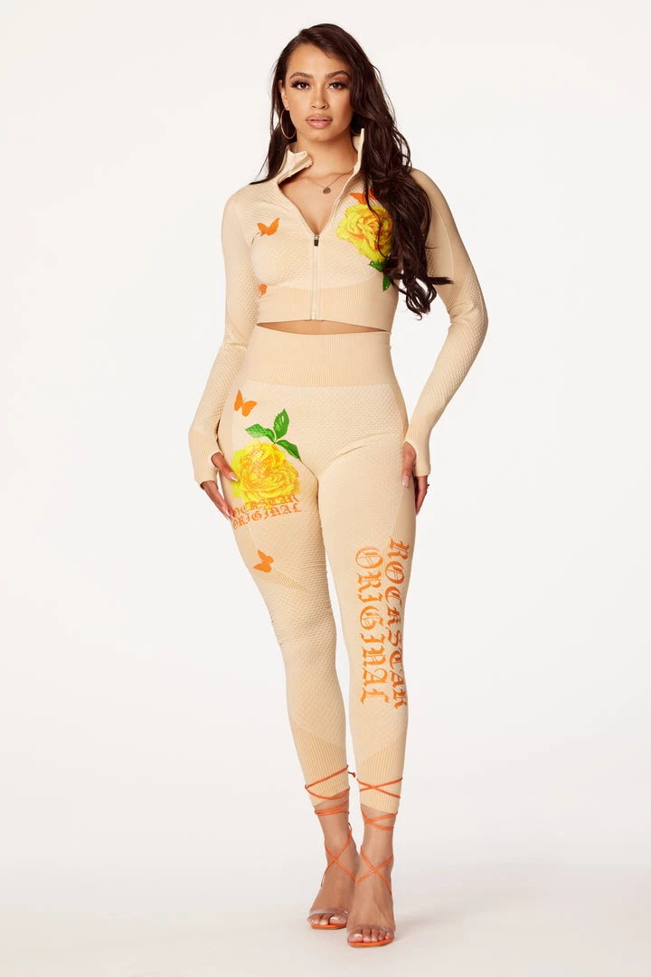 WOMENS ACTIVEWEAR NOUR HIGH WAISTED ACTIVEWEAR SET-BEIGE 2 WOMENS ACTIVEWEAR NOUR HIGH WAISTED ACTIVEWEAR SET-BEIGE