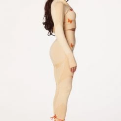 WOMENS ACTIVEWEAR NOUR HIGH WAISTED ACTIVEWEAR SET-BEIGE 12 WOMENS ACTIVEWEAR NOUR HIGH WAISTED ACTIVEWEAR SET-BEIGE