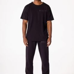 MENS TRACK SETS DIMITRI T-SHIRT/TRACKPANT SET-BLACK
