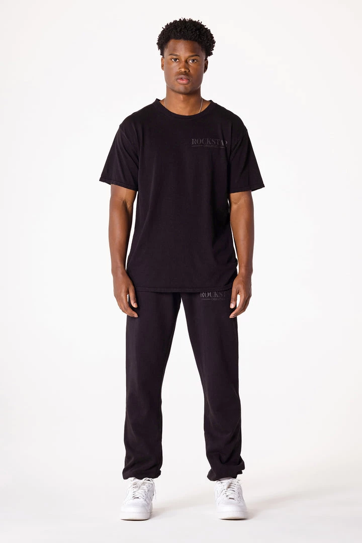 MENS TRACK SETS DIMITRI T-SHIRT/TRACKPANT SET-BLACK 1 MENS TRACK SETS DIMITRI T-SHIRT/TRACKPANT SET-BLACK