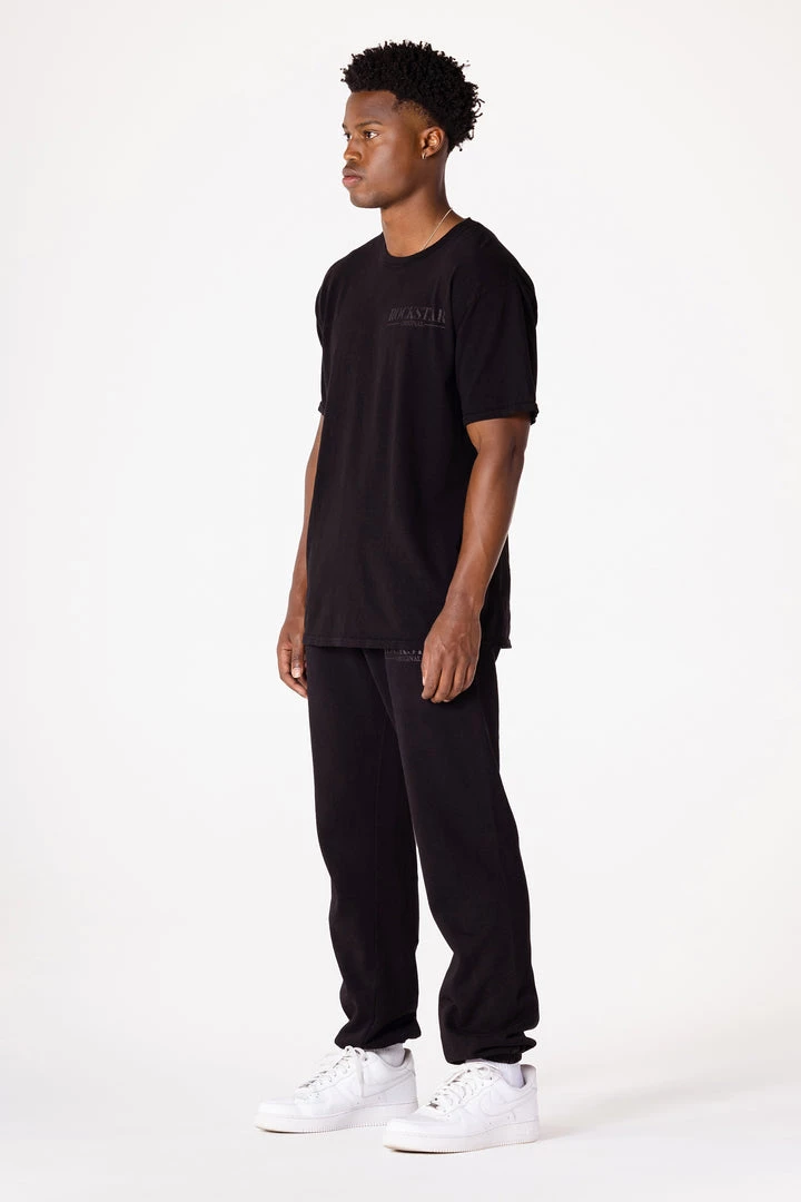 MENS TRACK SETS DIMITRI T-SHIRT/TRACKPANT SET-BLACK 2 MENS TRACK SETS DIMITRI T-SHIRT/TRACKPANT SET-BLACK