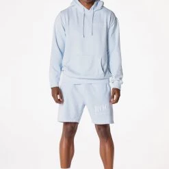 MENS SHORT SETS DIMITRI HOODIE SHORT SET-PALE BLUE Track Sets