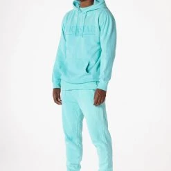 MENS TRACK SETS DIMITRI HOODIE TRACKSET-AQUA