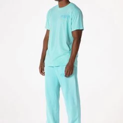 MENS TRACK SETS DIMITRI T-SHIRT/TRACKPANT SET-AQUA