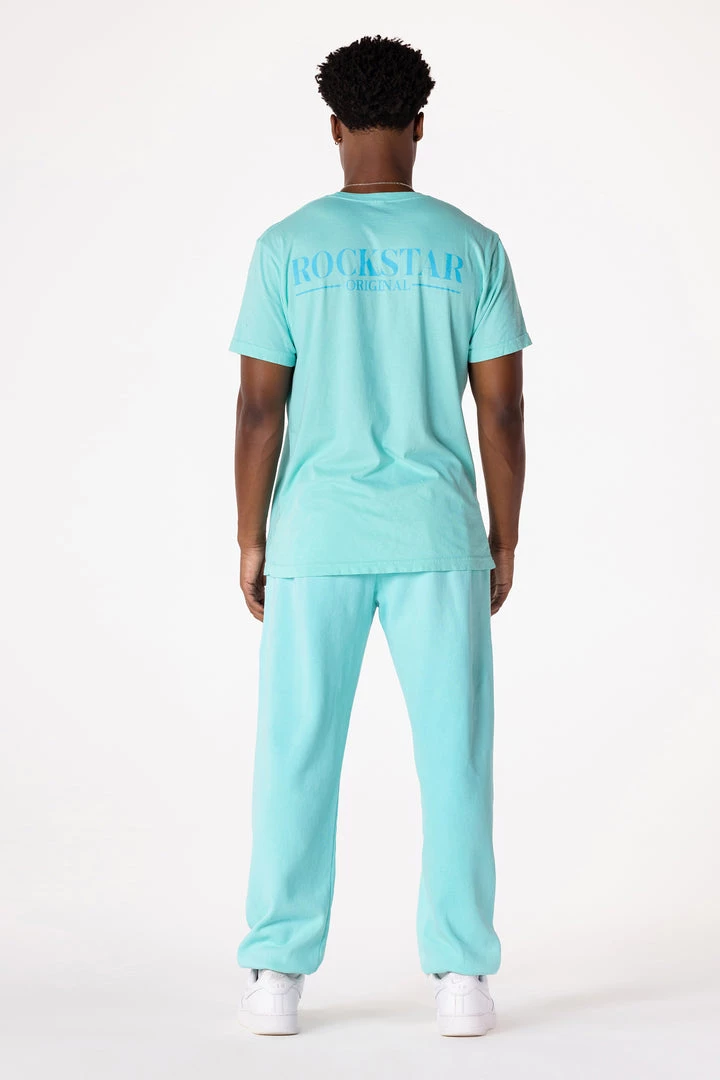 MENS TRACK SETS DIMITRI T-SHIRT/TRACKPANT SET-AQUA 2 MENS TRACK SETS DIMITRI T-SHIRT/TRACKPANT SET-AQUA