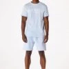 MENS SHORT SETS DIMITRI T-SHIRT/SHORT SET-PALE BLUE Track Sets