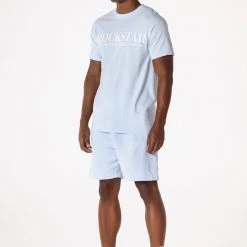 MENS SHORT SETS DIMITRI T-SHIRT/SHORT SET-PALE BLUE Track Sets
