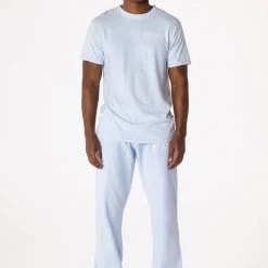 MENS TRACK SETS DIMITRI T-SHIRT/TRACKPANT SET-PALE BLUE