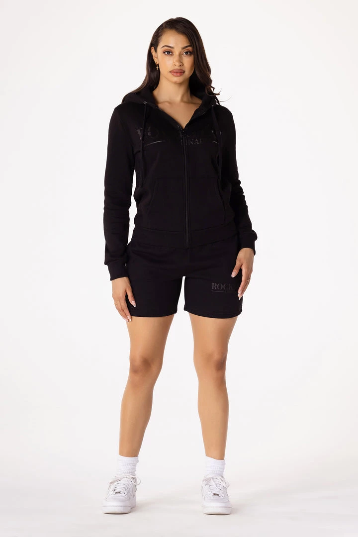 WOMENS SHORT SETS BASIC HARLOW SHORT SET-BLACK 1 WOMENS SHORT SETS BASIC HARLOW SHORT SET-BLACK