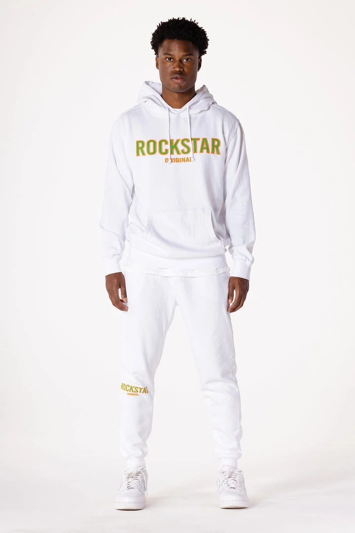 MENS TRACK SETS CASEY HOODIE FLEECE SET-WHITE 1 MENS TRACK SETS CASEY HOODIE FLEECE SET-WHITE