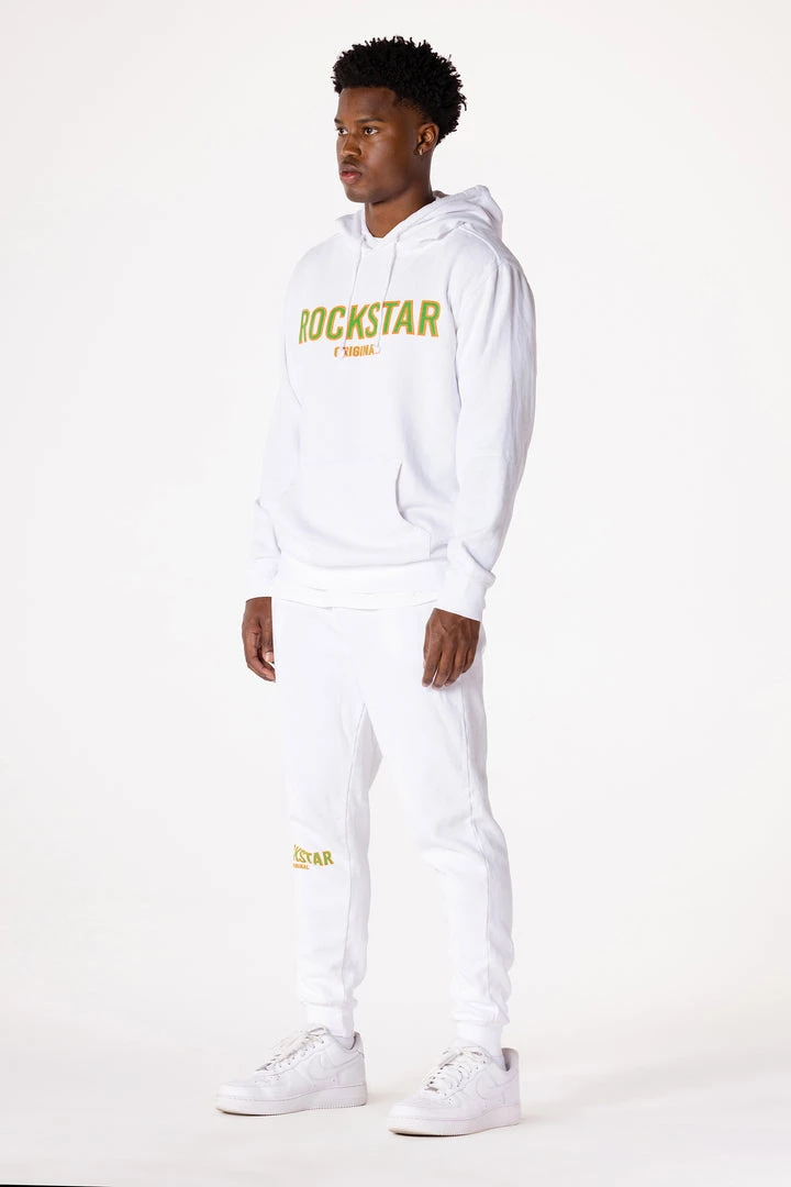 MENS TRACK SETS CASEY HOODIE FLEECE SET-WHITE 3 MENS TRACK SETS CASEY HOODIE FLEECE SET-WHITE