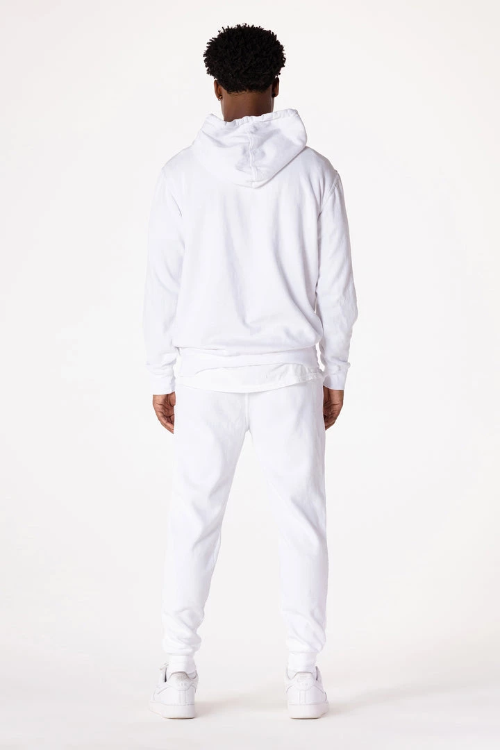 MENS TRACK SETS CASEY HOODIE FLEECE SET-WHITE 4 MENS TRACK SETS CASEY HOODIE FLEECE SET-WHITE