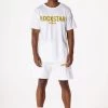 MENS SHORT SETS CASEY T-SHIRT SHORT SET-WHITE