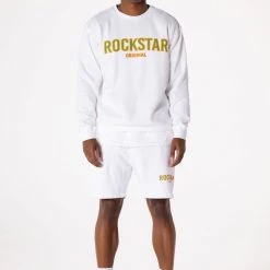 MENS SHORT SETS DIMITRI CREWNECK SHORT SET-WHITE Track Sets