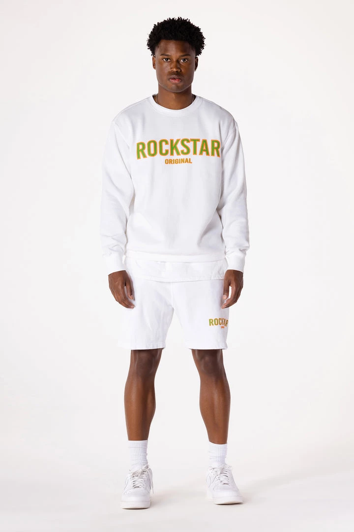 MENS SHORT SETS DIMITRI CREWNECK SHORT SET-WHITE Track Sets 1 MENS SHORT SETS DIMITRI CREWNECK SHORT SET-WHITE Track Sets