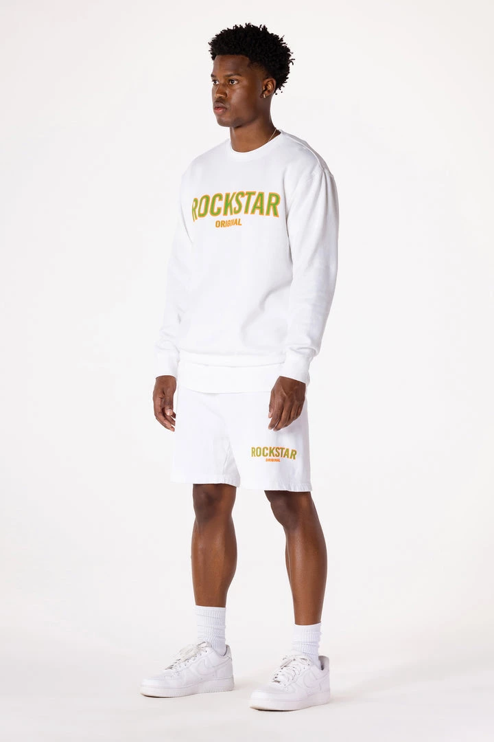 MENS SHORT SETS DIMITRI CREWNECK SHORT SET-WHITE Track Sets 2 MENS SHORT SETS DIMITRI CREWNECK SHORT SET-WHITE Track Sets