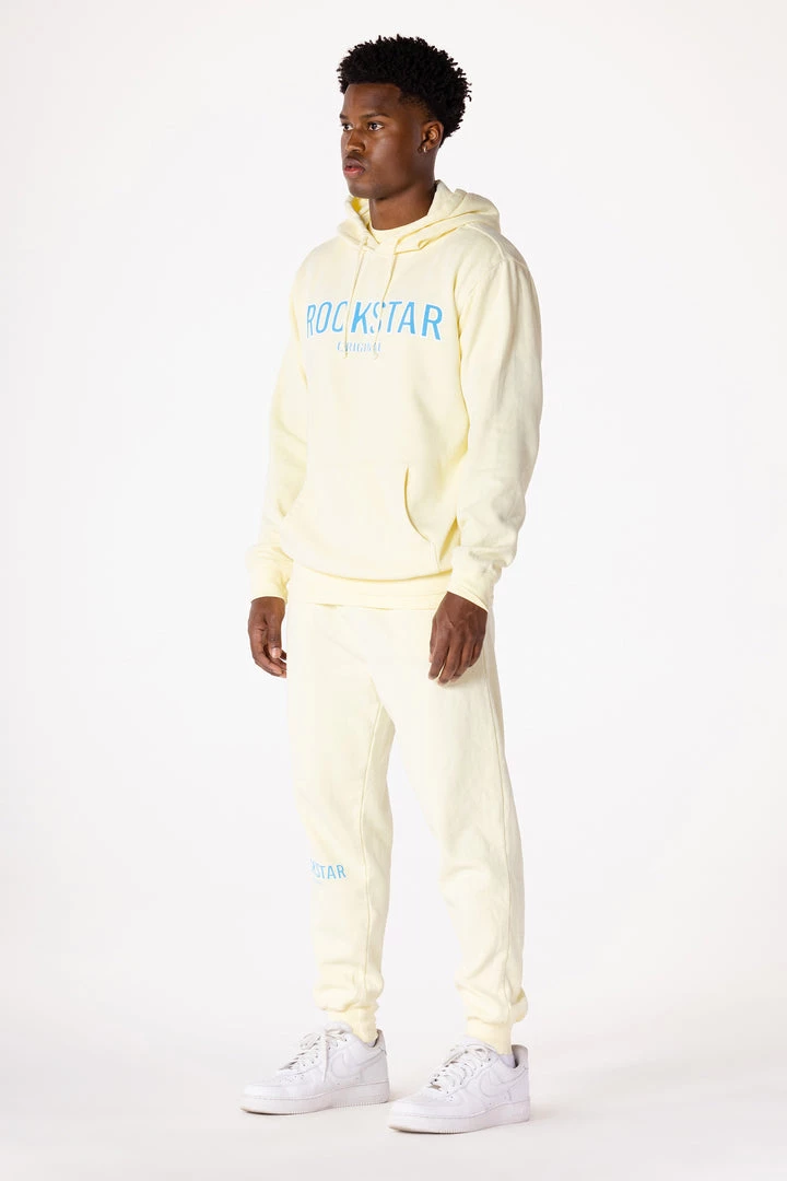 MENS TRACK SETS CASEY HOODIE FLEECE SET-PALE YELLOW 2 MENS TRACK SETS CASEY HOODIE FLEECE SET-PALE YELLOW