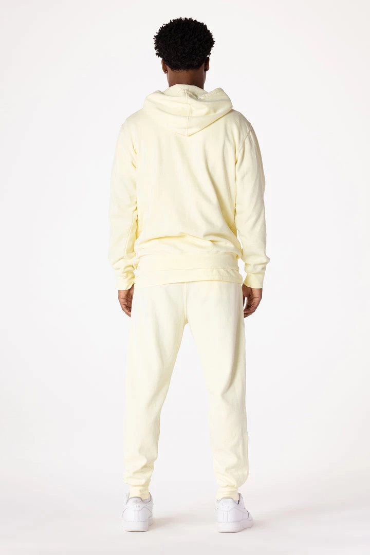 MENS TRACK SETS CASEY HOODIE FLEECE SET-PALE YELLOW 4 MENS TRACK SETS CASEY HOODIE FLEECE SET-PALE YELLOW